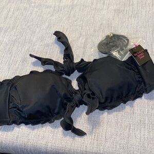 Victoria’s Secret black one piece swim  suit top Sz M